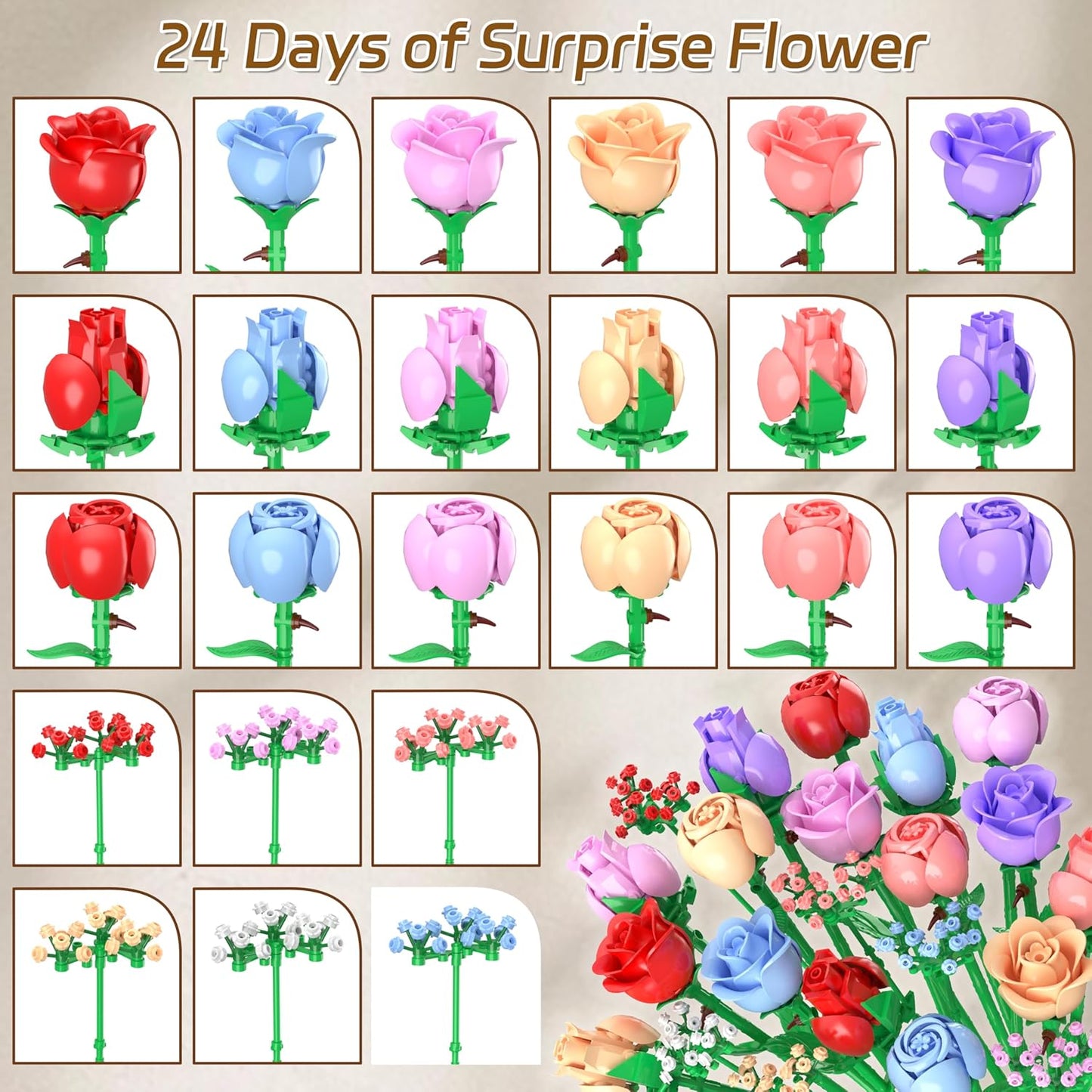 Calendrier de l’Avent Bouquet de Fleurs